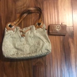 Michael Kors purse and matching wallet